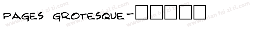 pages grotesque字体转换